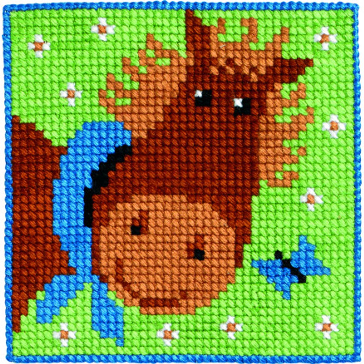 Permin Broderikit Børnestramaj Hest 25x25cm