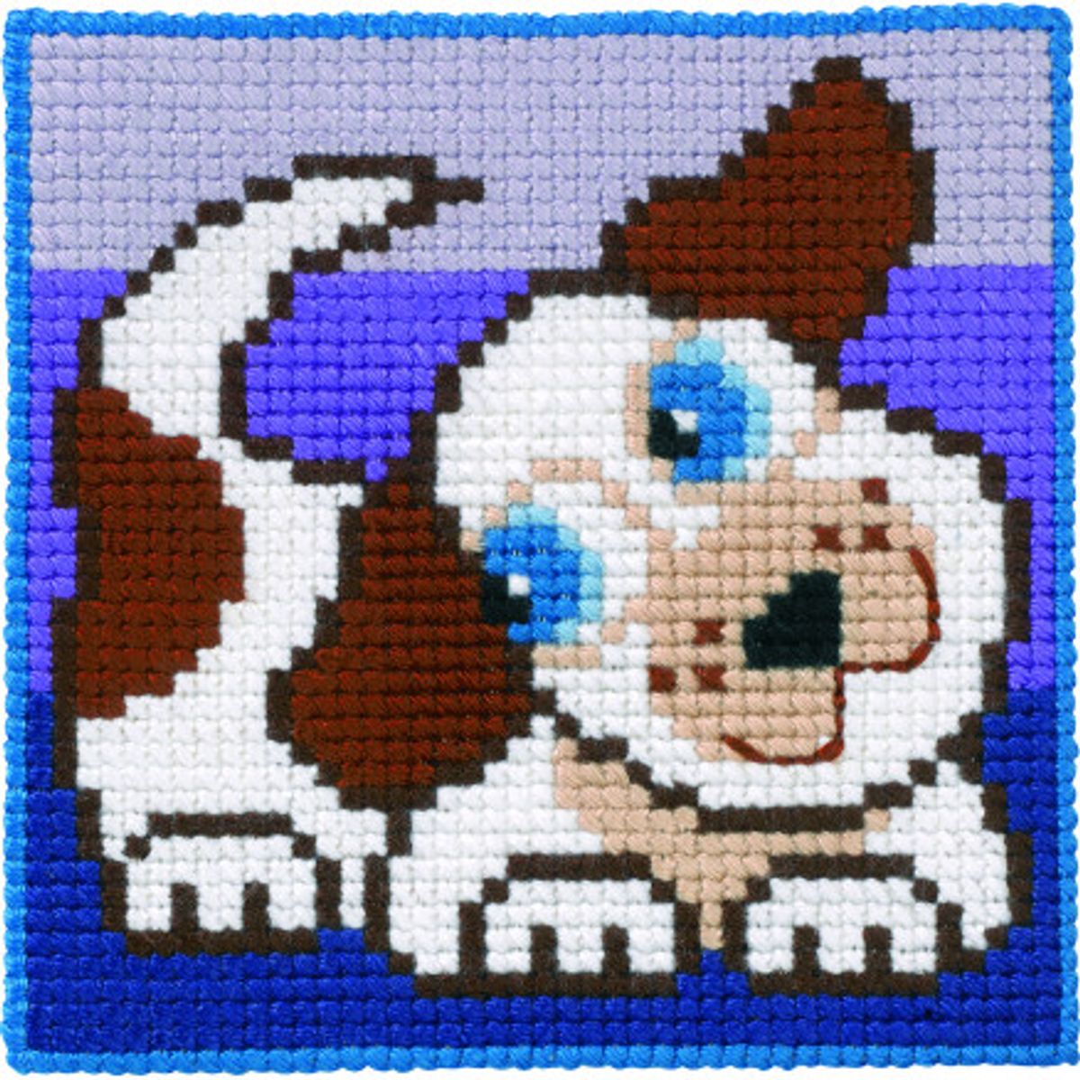 Permin Broderikit Børnestramaj Hund 25x25cm