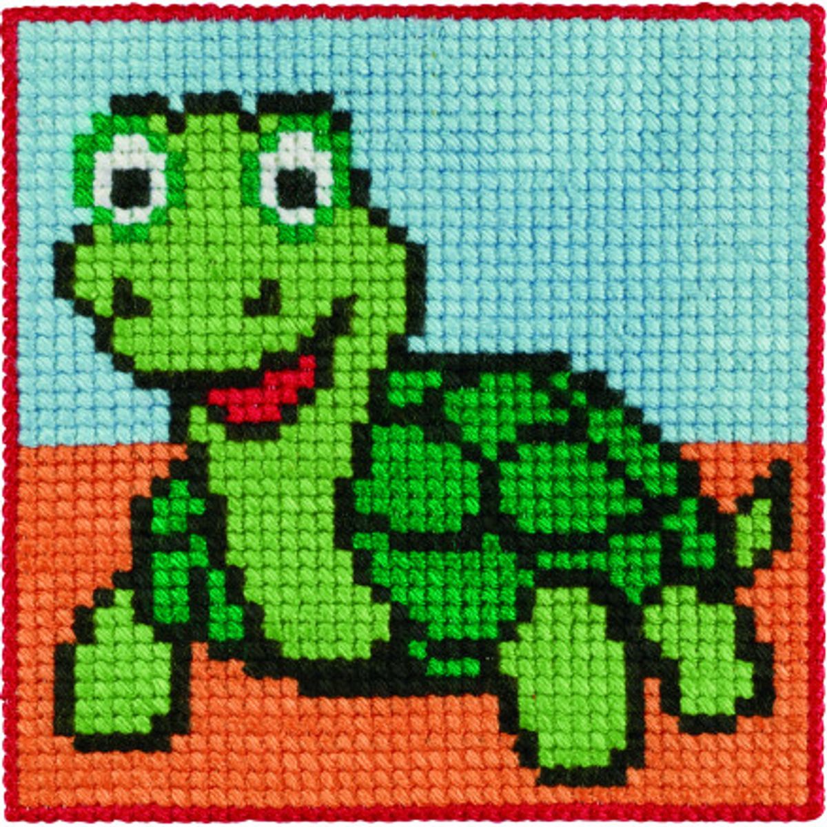 Permin Broderikit Børnestramaj Skildpadde 25x25cm