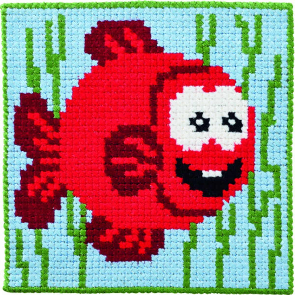 Permin Broderikit Børnestramaj Fisk 25x25cm