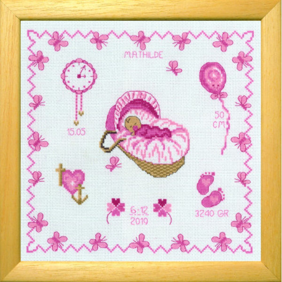 Permin Broderikit Mathilde 22x22cm