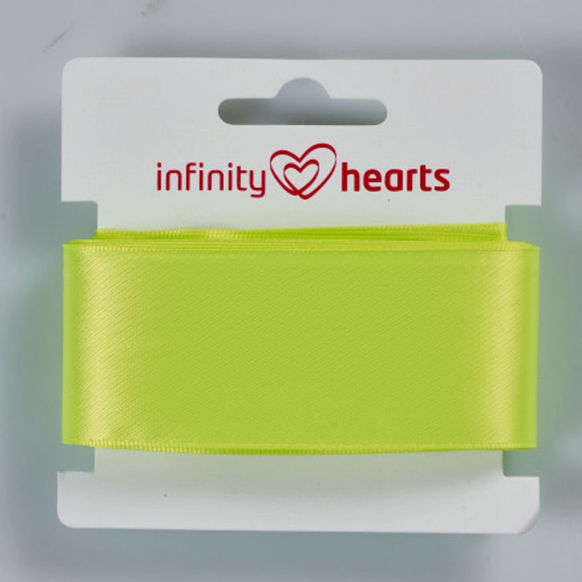 Infinity Hearts Satinbånd Dobbeltsidet 38mm 544 Lime - 5m