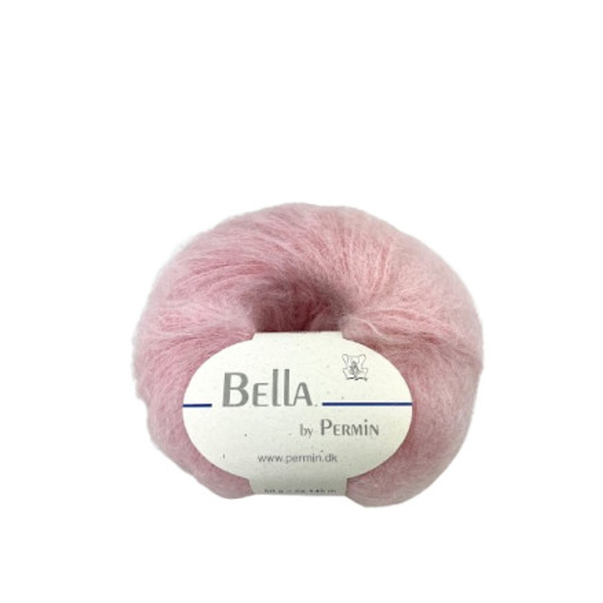 Permin Bella Mohair Garn 64 Sart Rosa