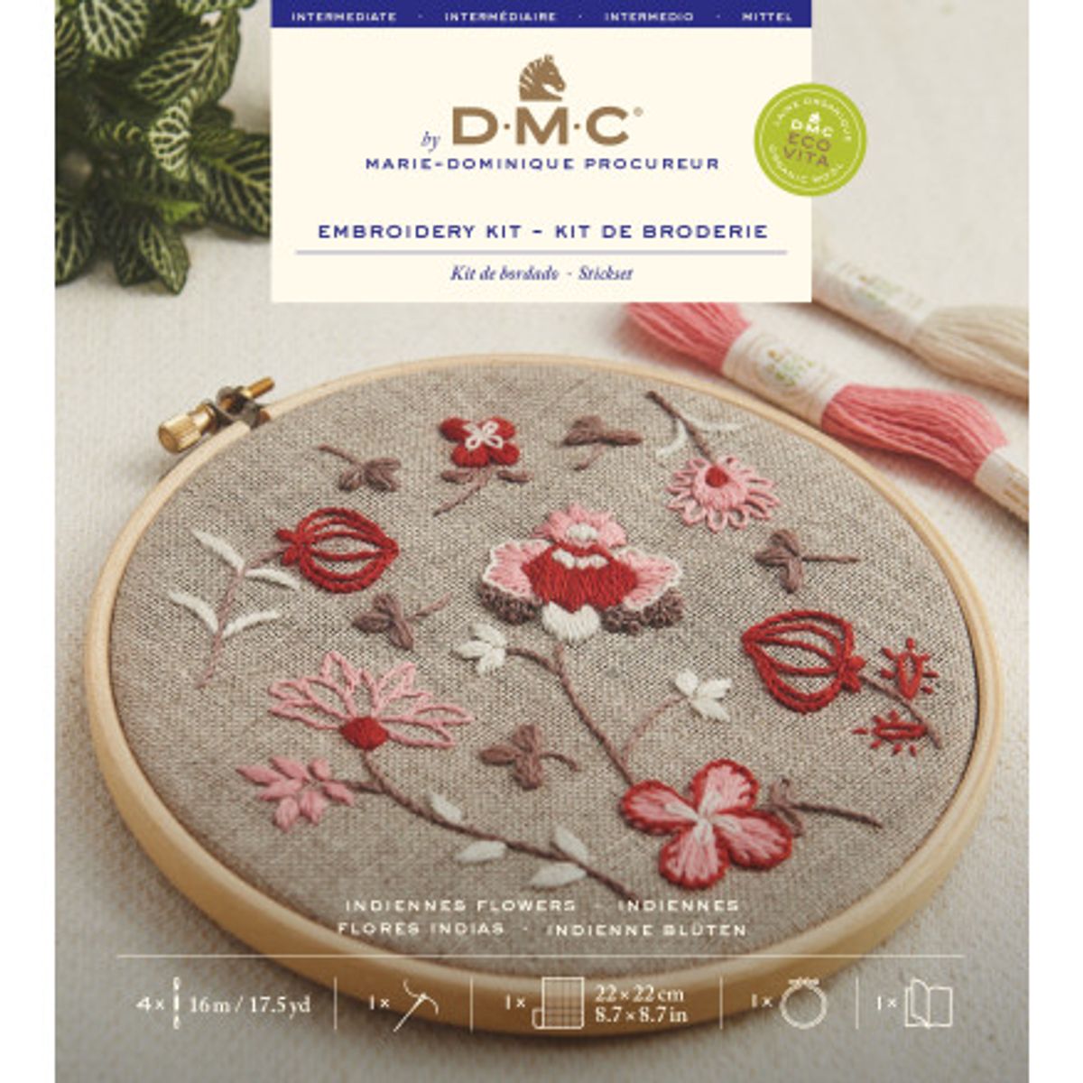 DMC Eco Vita Broderi-kit - Indiennes Flowers