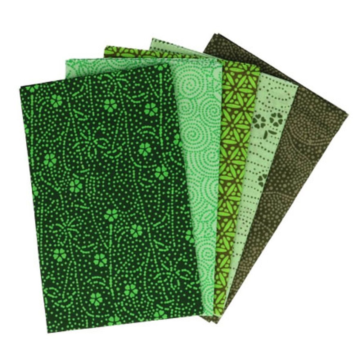 Tissu de Marie Fat Quarter Emerald 50x57cm - 5 stk