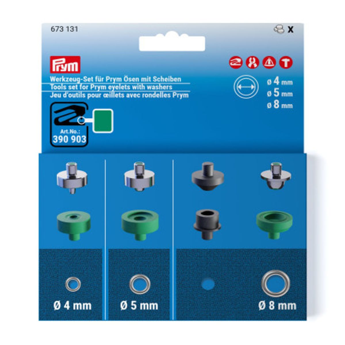 Prym Snørering 4,5 og 8 mm