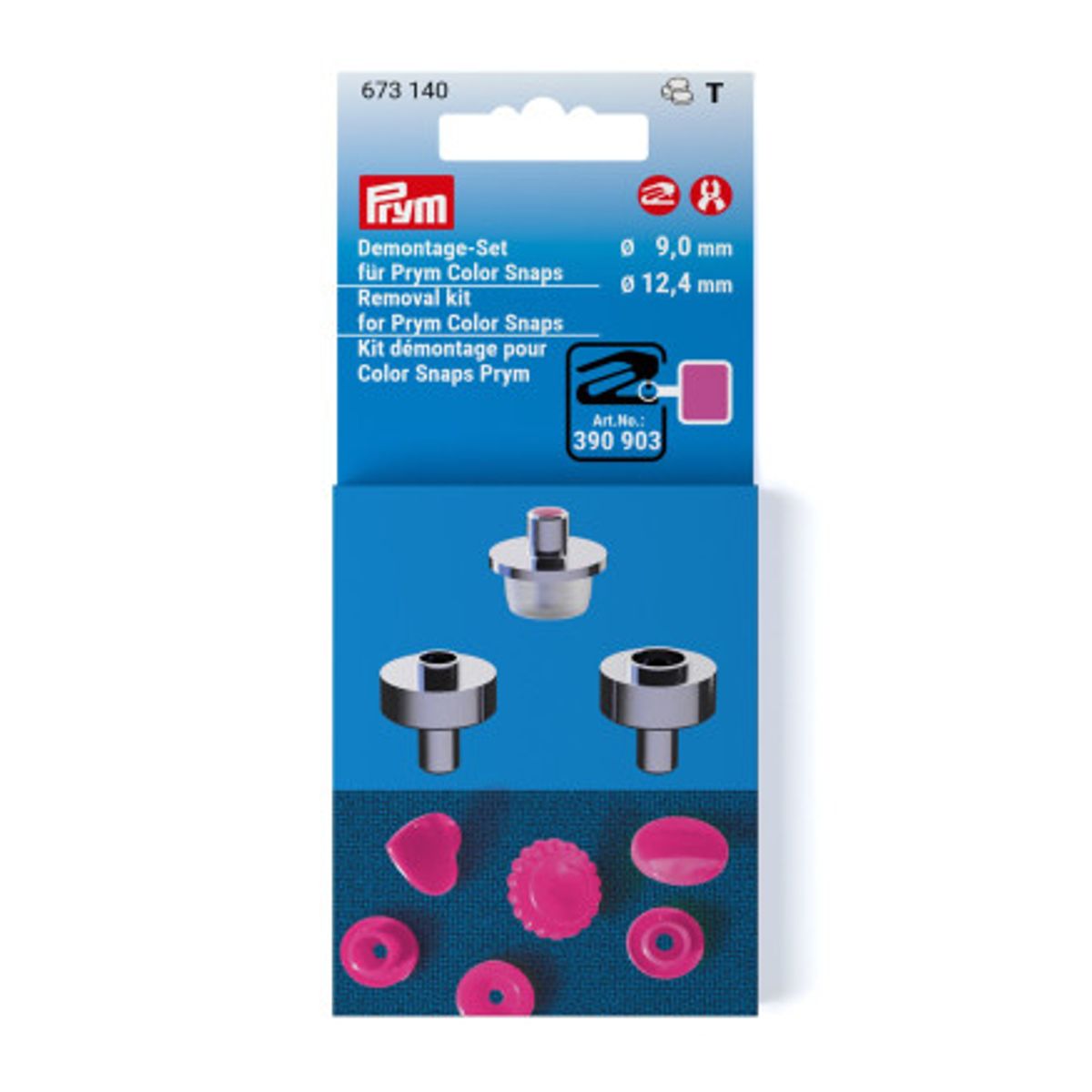 Prym Afmonterings Kit Af Plasttrykknap 9 + 12,4 mm