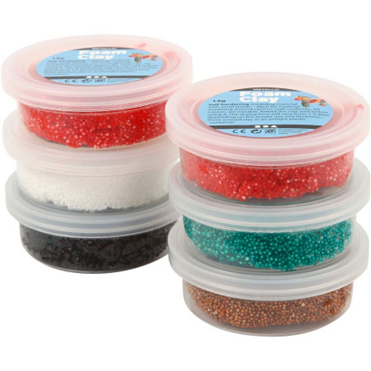 Foam Clay ®, julefarver, 6x14g/ 1 pk.