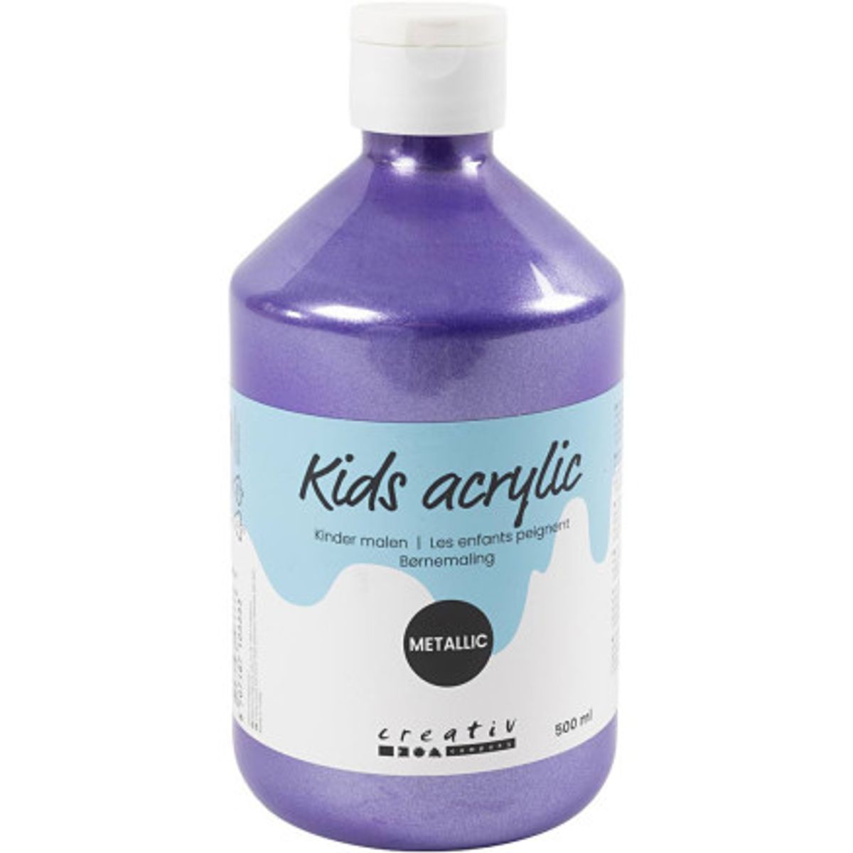 Skole akrylmaling metallic, violet, metallic, 500 ml/ 1 fl.