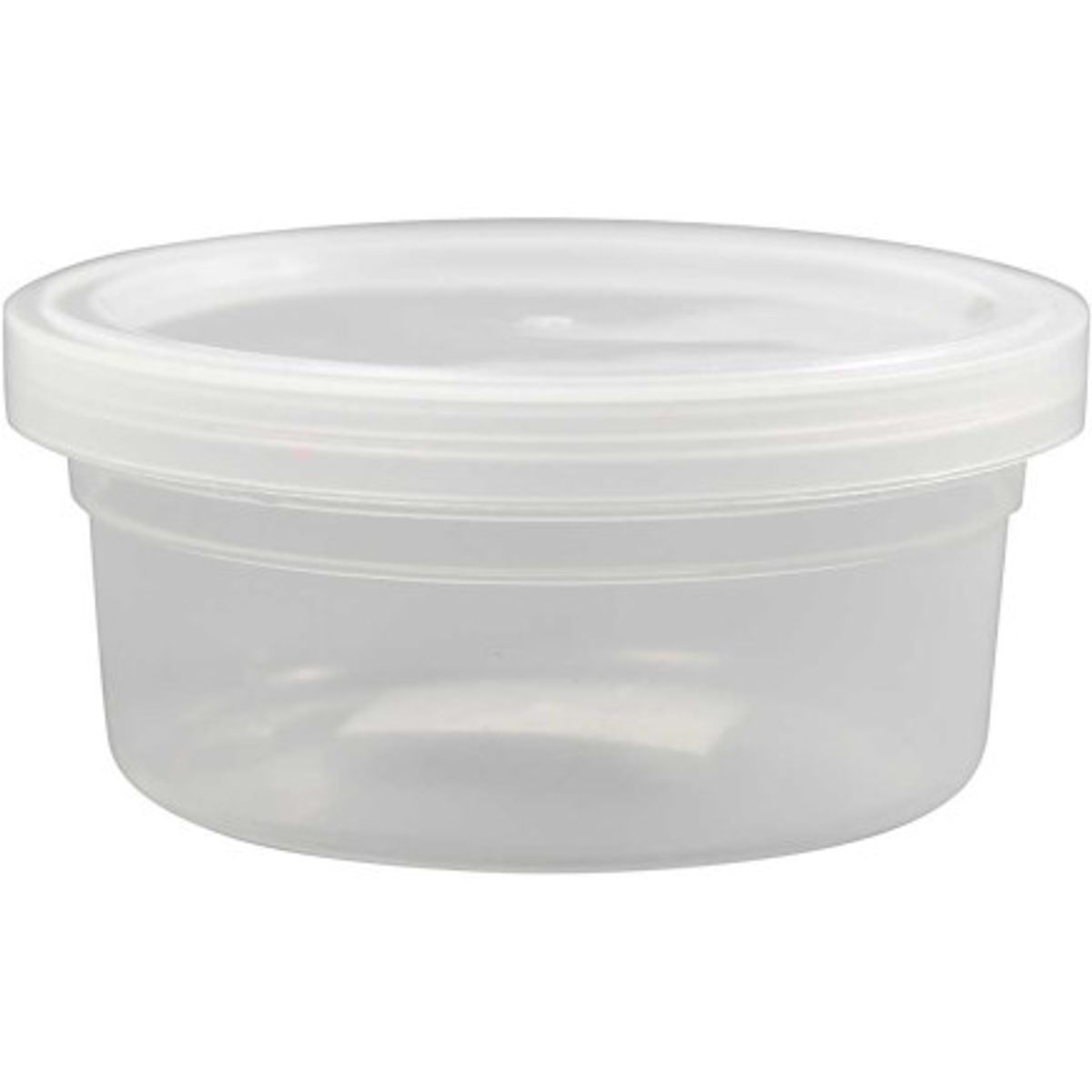 Plastbøtte med låg, H: 38 mm, diam. 84 mm, 125 ml, 20stk./ 1 pk.