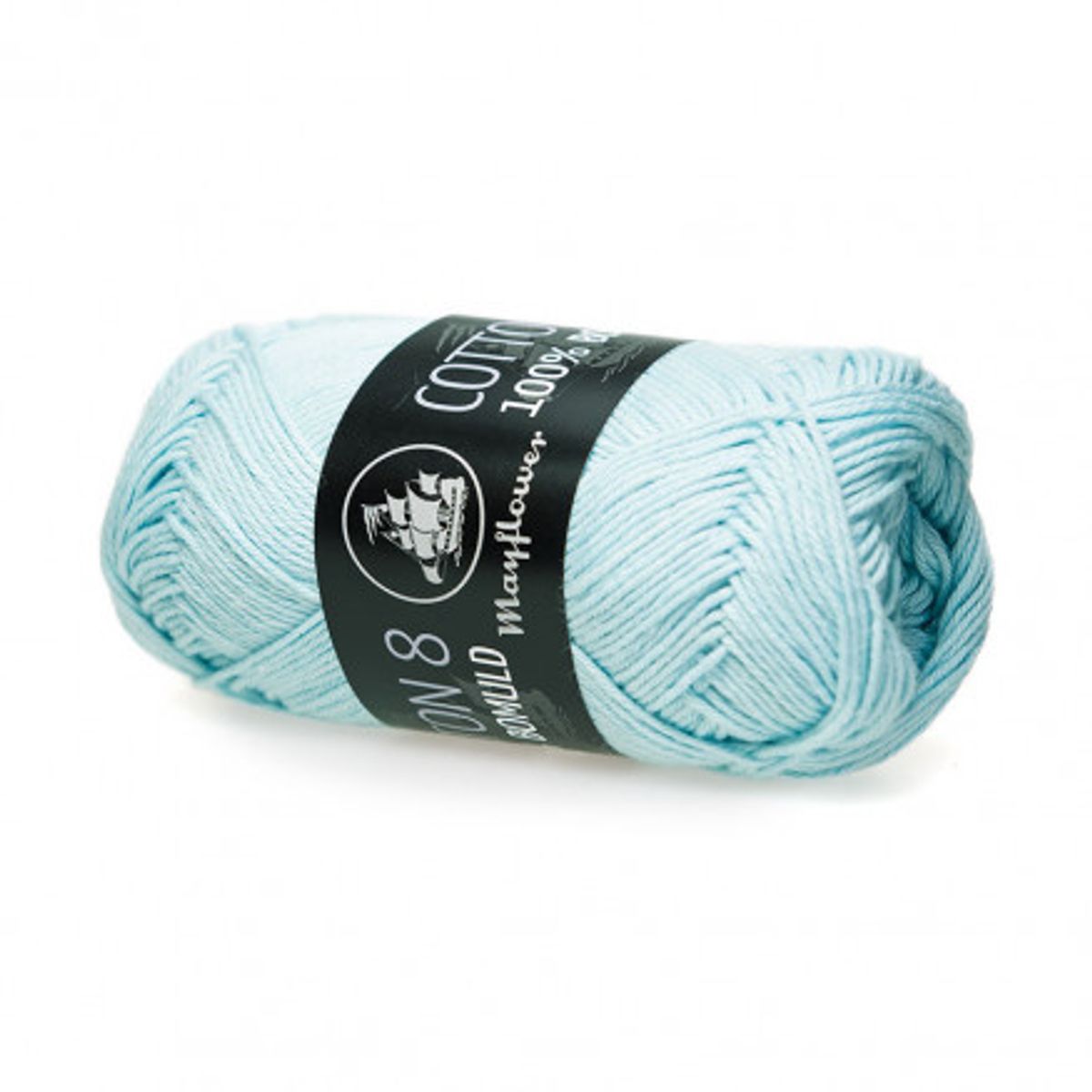 Mayflower Cotton 8/4 Garn Unicolor 1455 Isblå