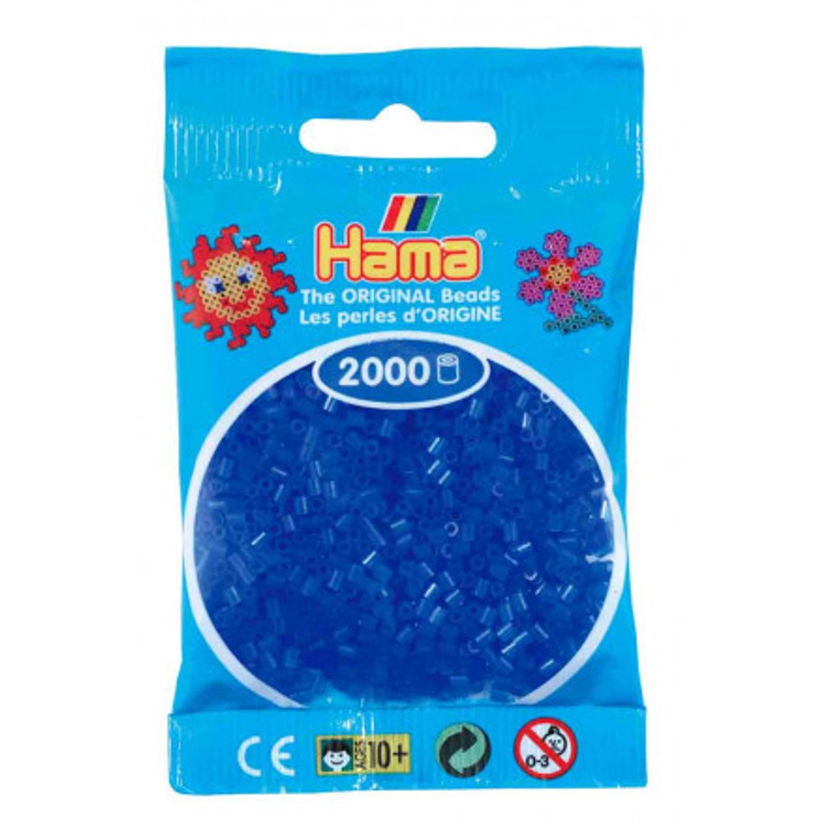 Hama Mini Perler 501-36 Neon Blå - 2000 stk