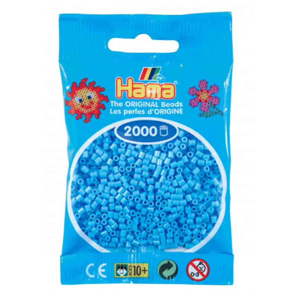 Hama Mini Perler 501-46 Pastel Blå - 2000 stk