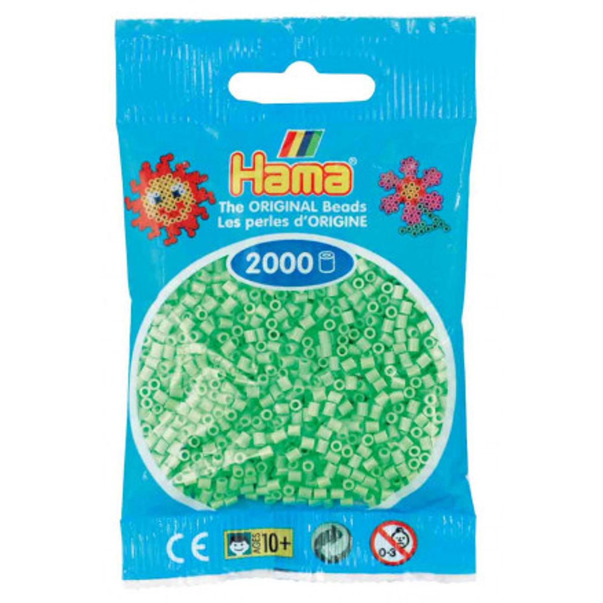 Hama Mini Perler 501-47 Pastel Grøn - 2000 stk