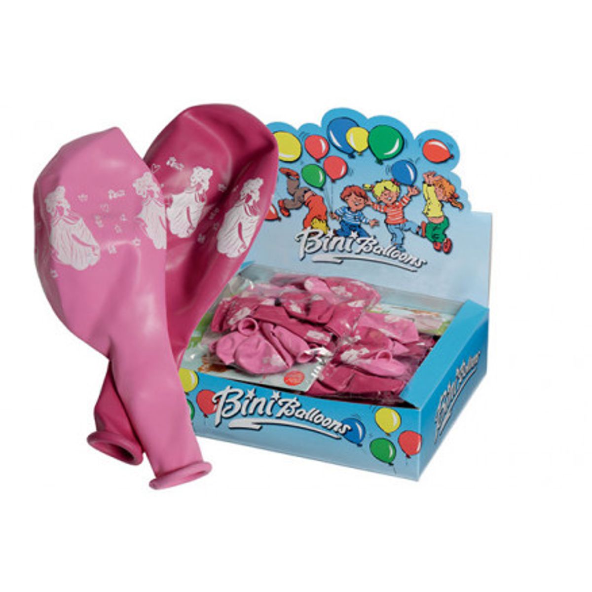 Bini Balloons Balloner Prinsesse Lyserød Ø26cm - 8 stk