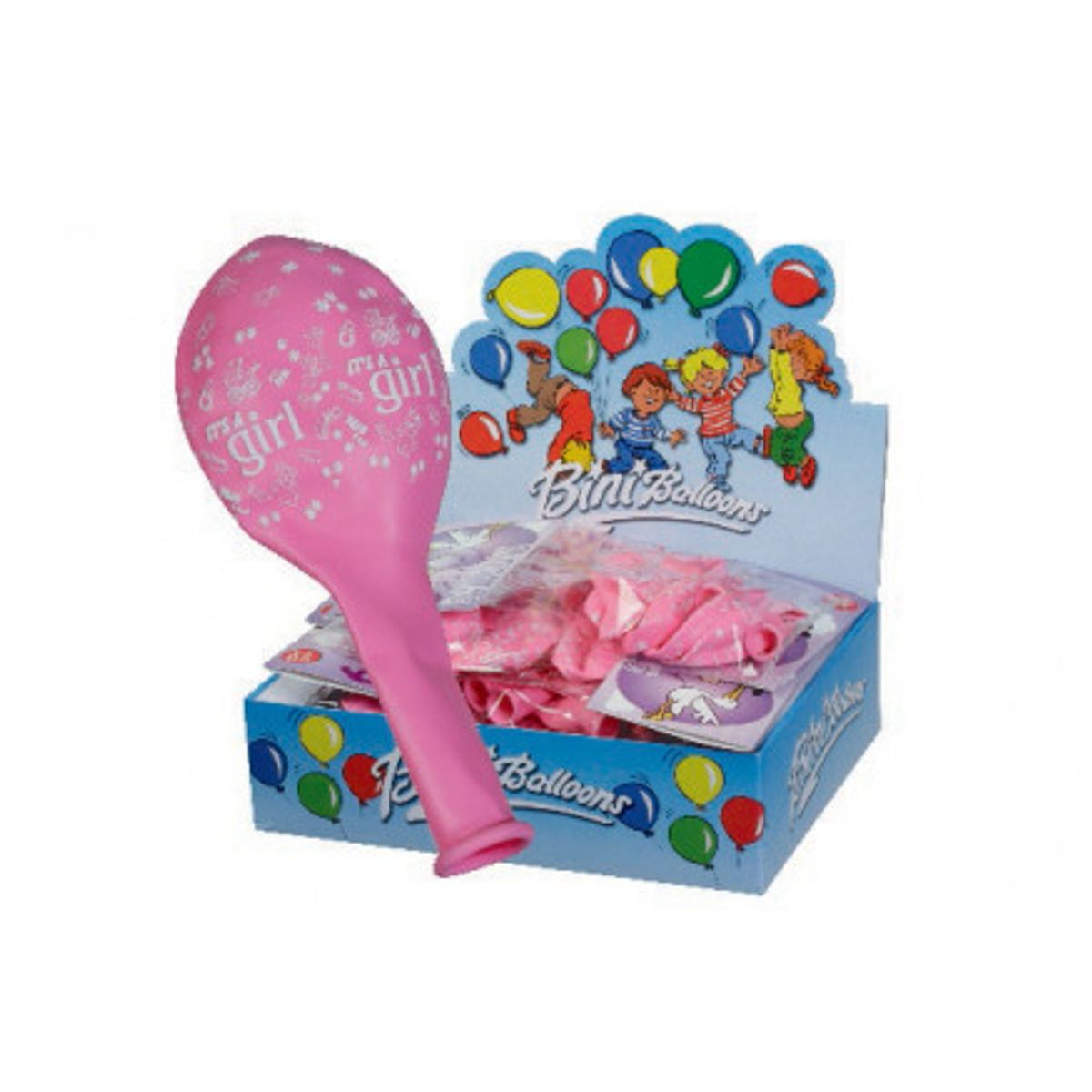 Bini Balloons Balloner It's a Girl Lyserød Ø29cm - 6 stk