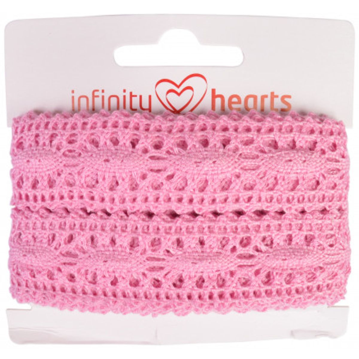 Infinity Hearts Blondebånd Polyester 25mm 09 Lyserød - 5m