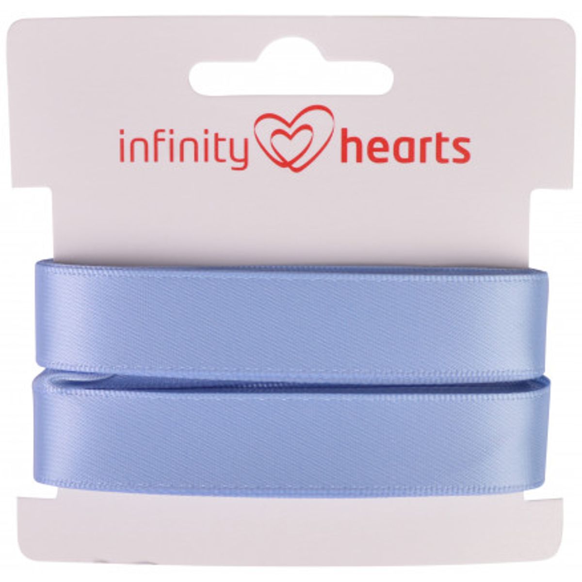 Infinity Hearts Satinbånd Dobbeltsidet 15mm 333 Lyseblå - 5m