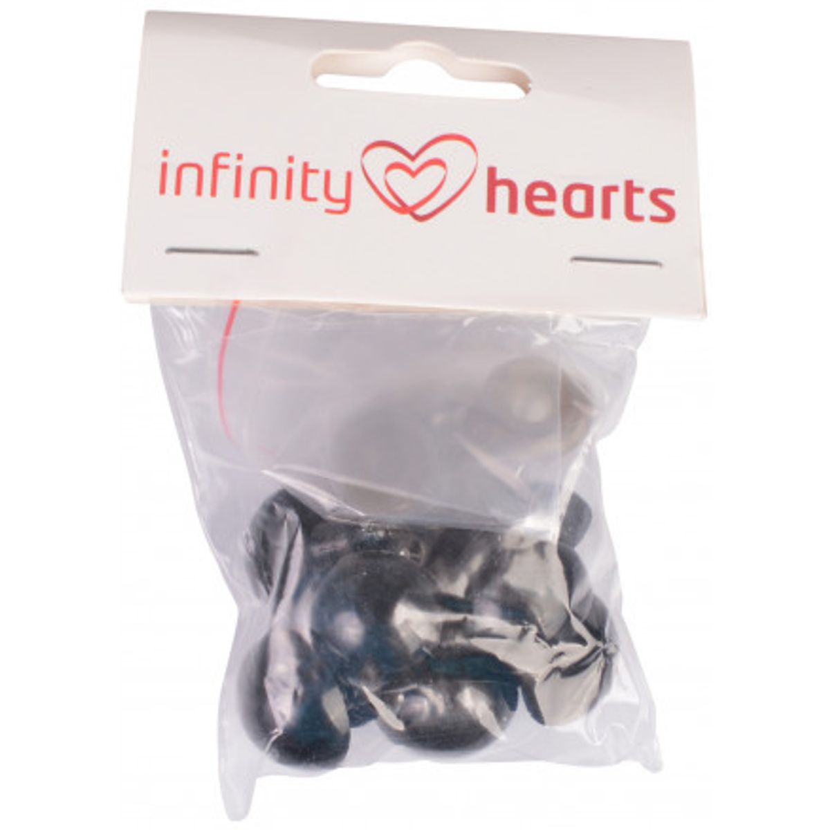 Infinity Hearts Sikkerhedsøjne/Amigurumi øjne Sort 20mm - 5 sæt