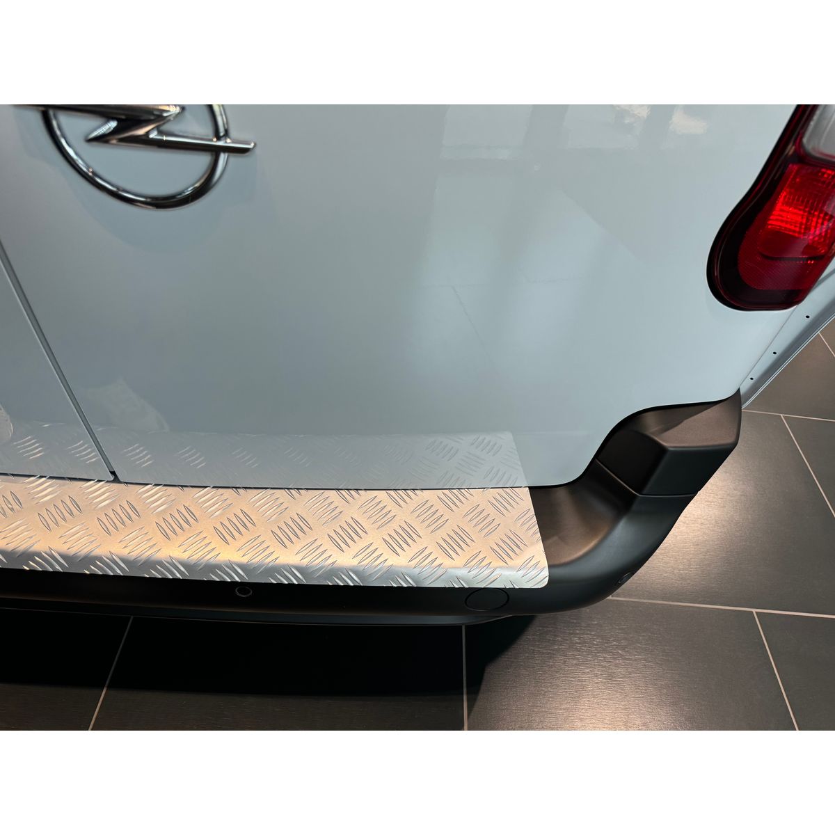 Rear Bumper Sill Cover (Silver Anodized) Aluminium