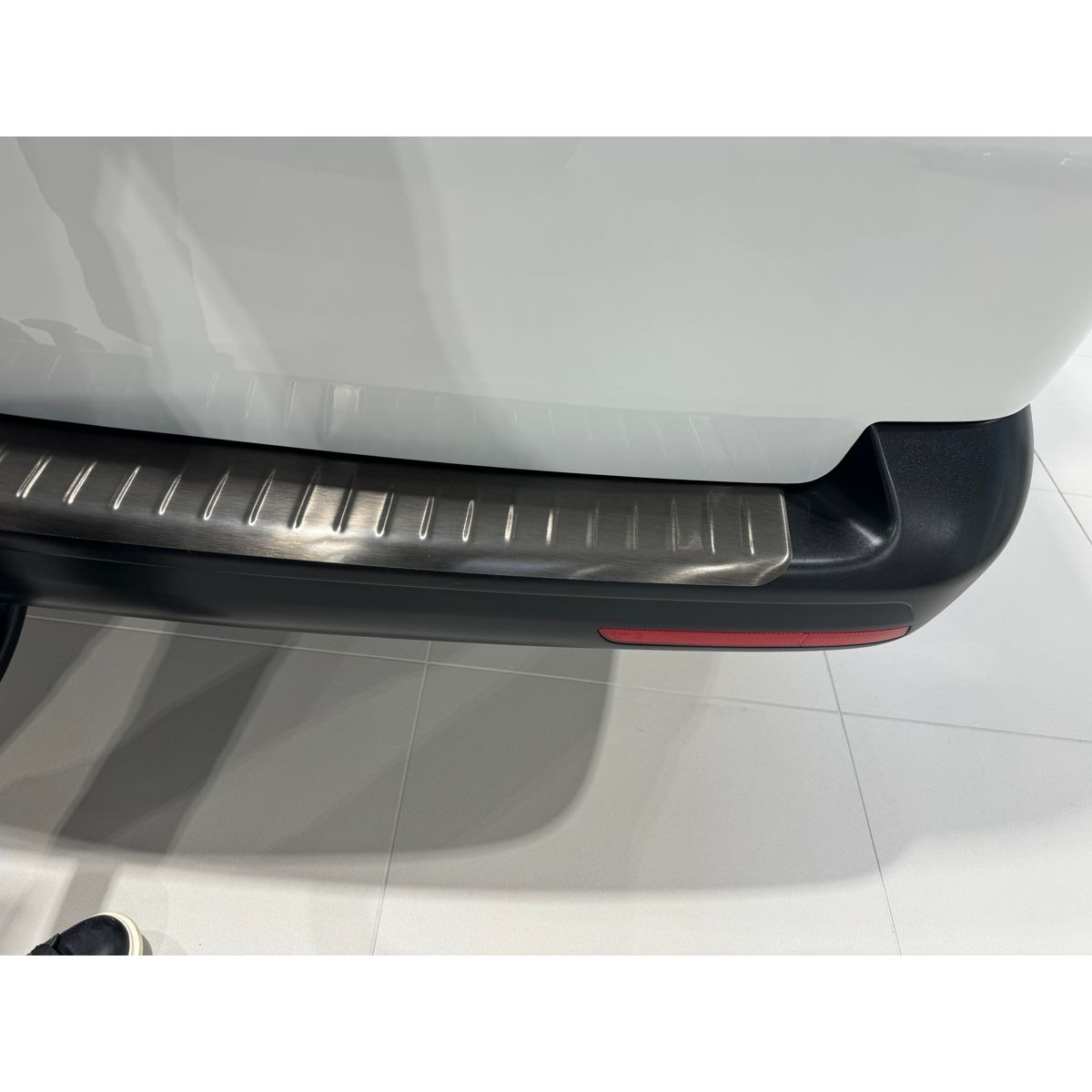 Rear Bumper Sill Cover S.Steel (Black-Brushed) (Barn Door)