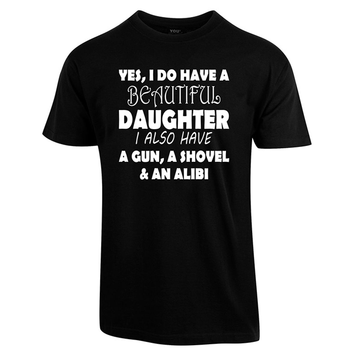 Beautiful daughter fars dag t-shirt - Sort