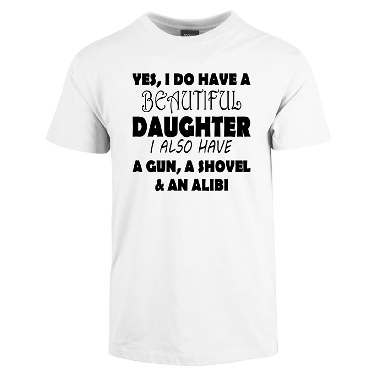 Beautiful daughter fars dag t-shirt - Hvid