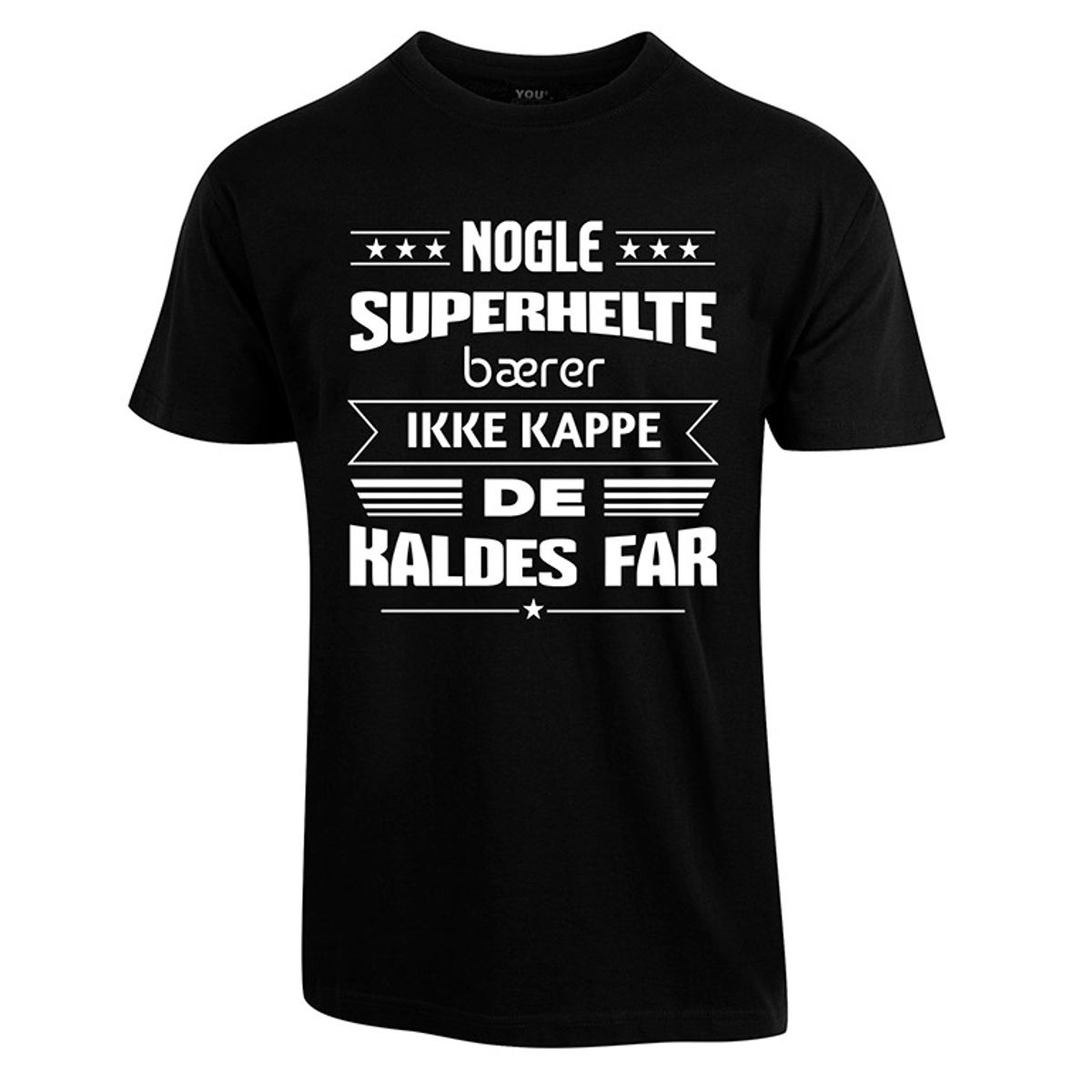 Superhelte fars dag t-shirt - Sort