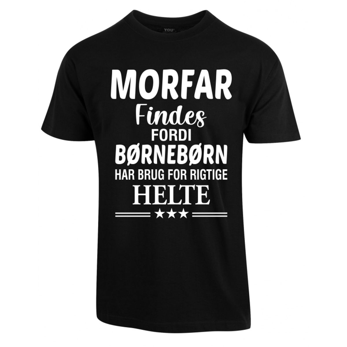 Morfar findes fars dag t-shirt - Sort