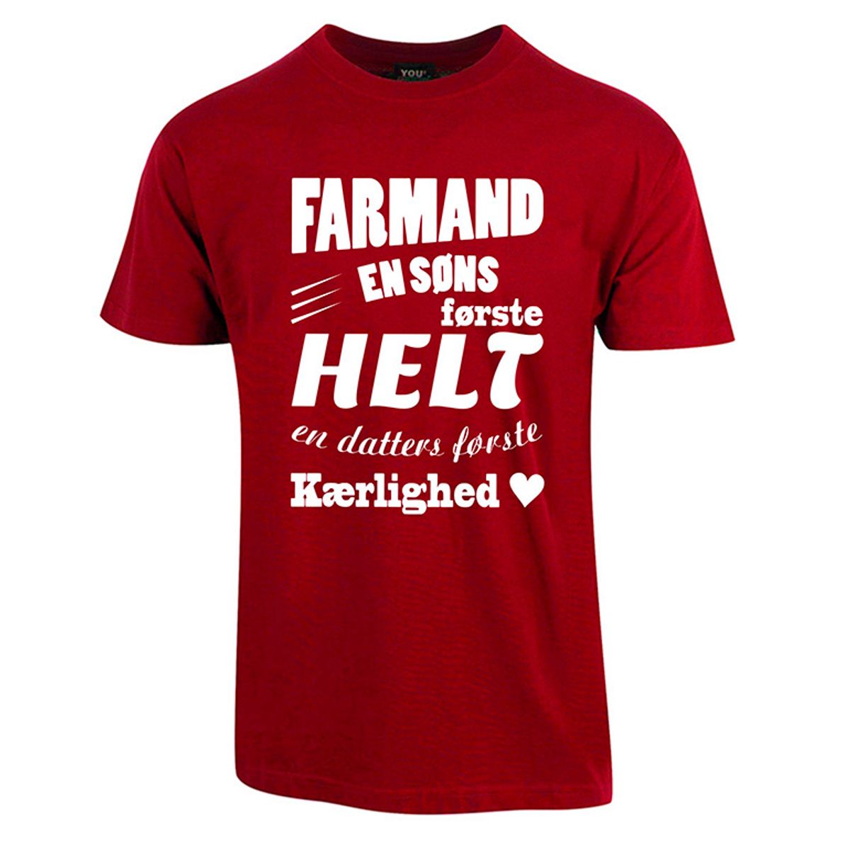 Farmand t-shirt - Vinrød