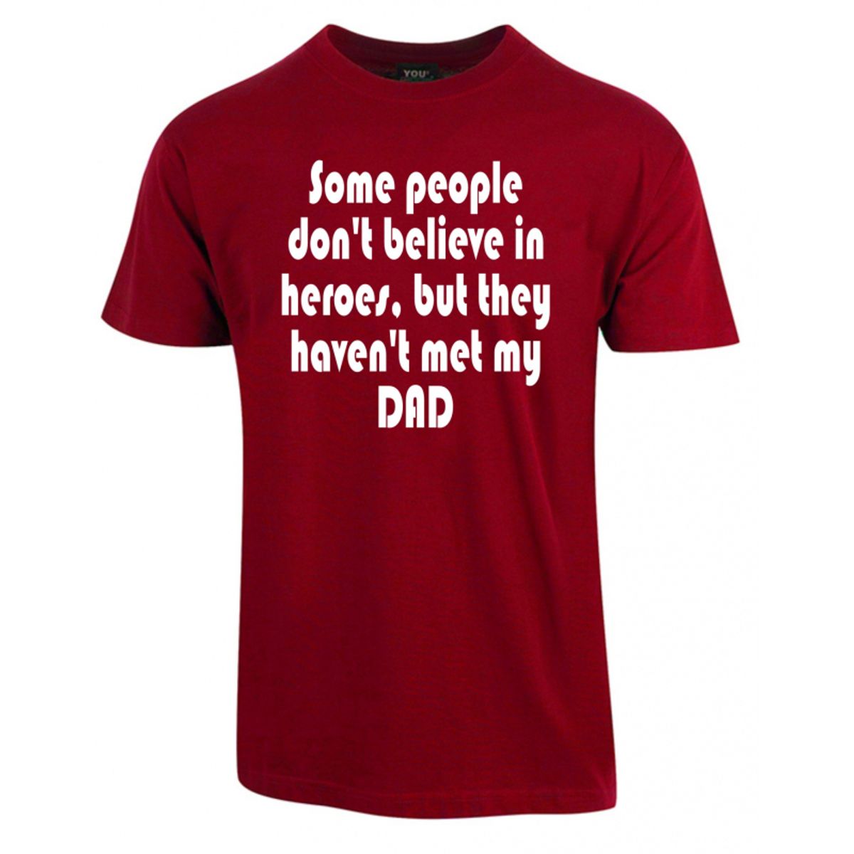 Heroes fars dag t-shirt - Vinrød