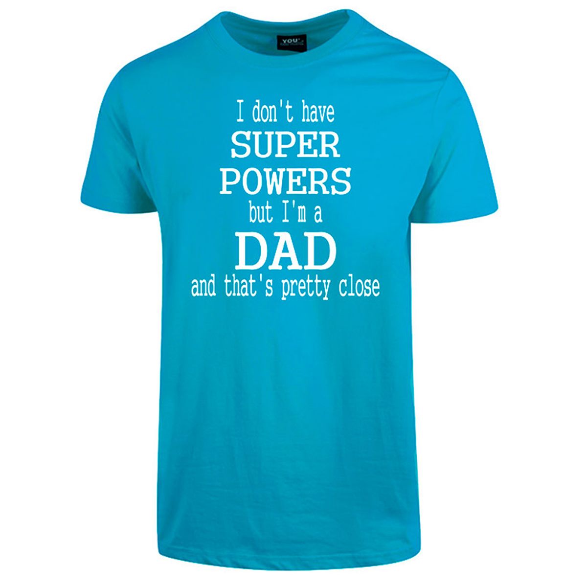 Super powers fars dag t-shirt - Turkis