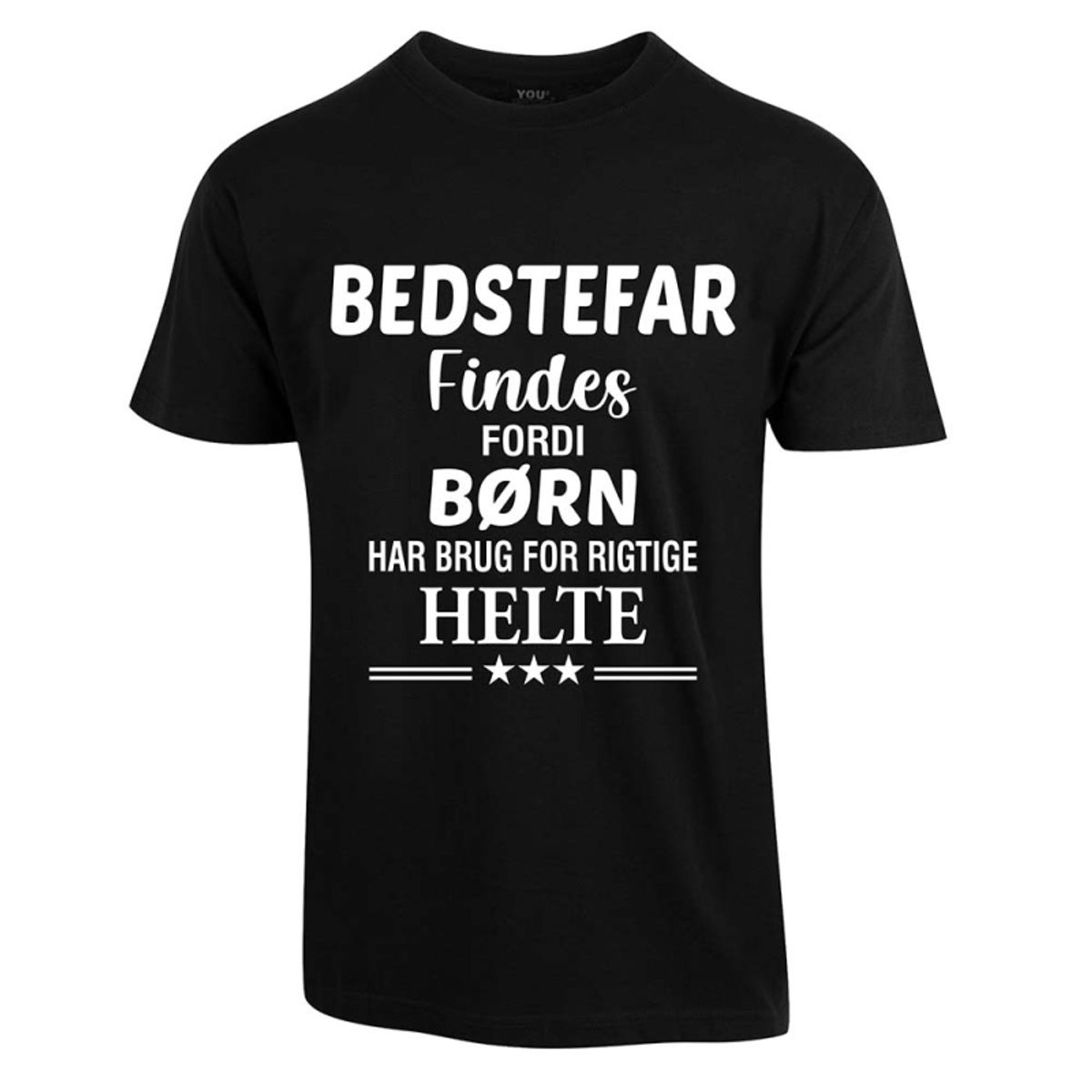 Bedstefar findes fars dag t-shirt - Sort