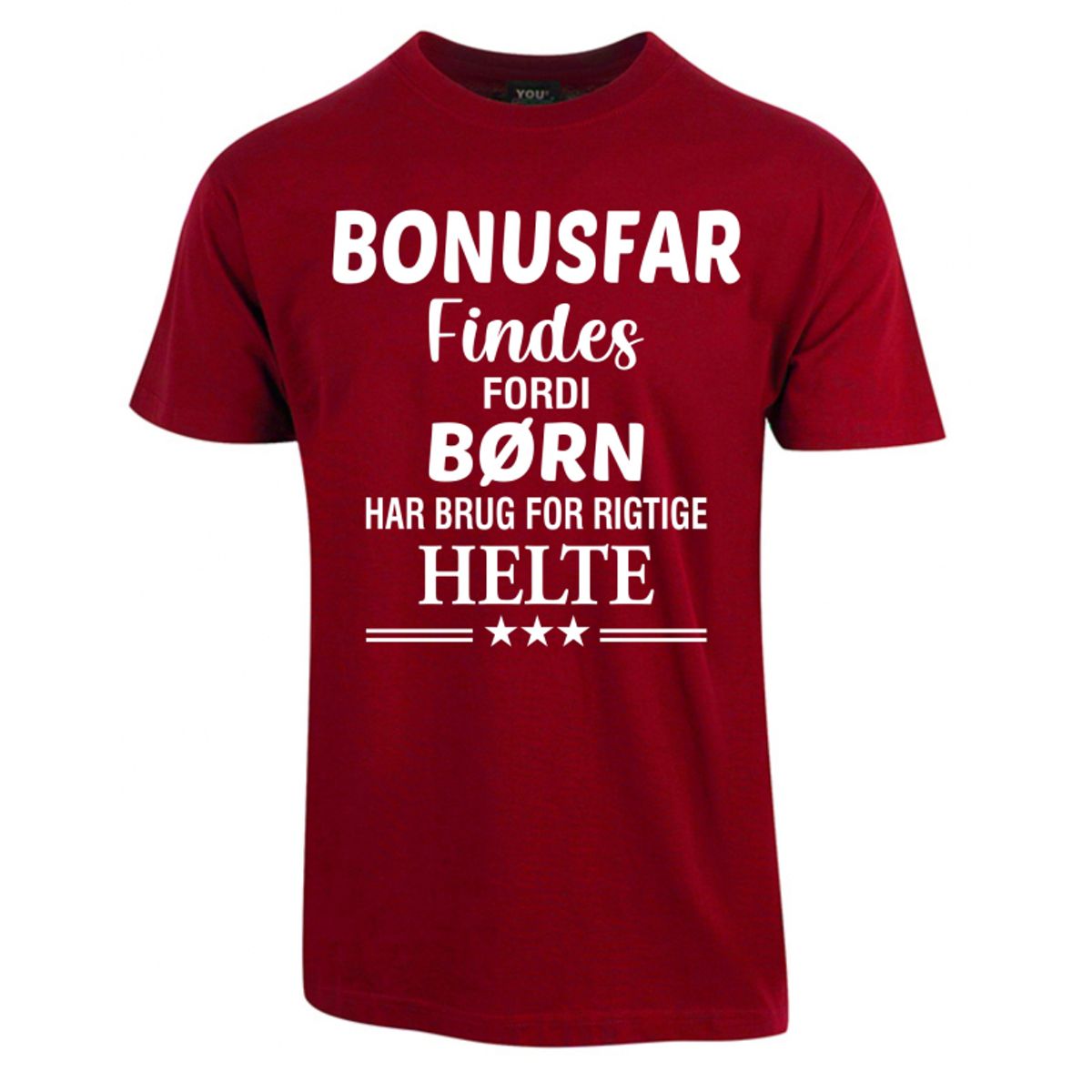 Bonusfar findes fars dag t-shirt - Vinrød