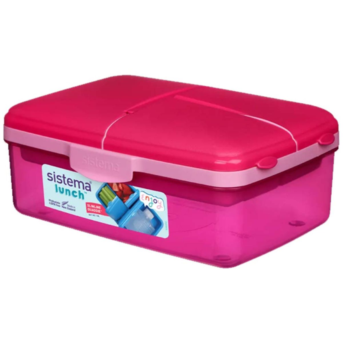 Sistema madkasse Slimline Quaddie 1,5 L - Rosa