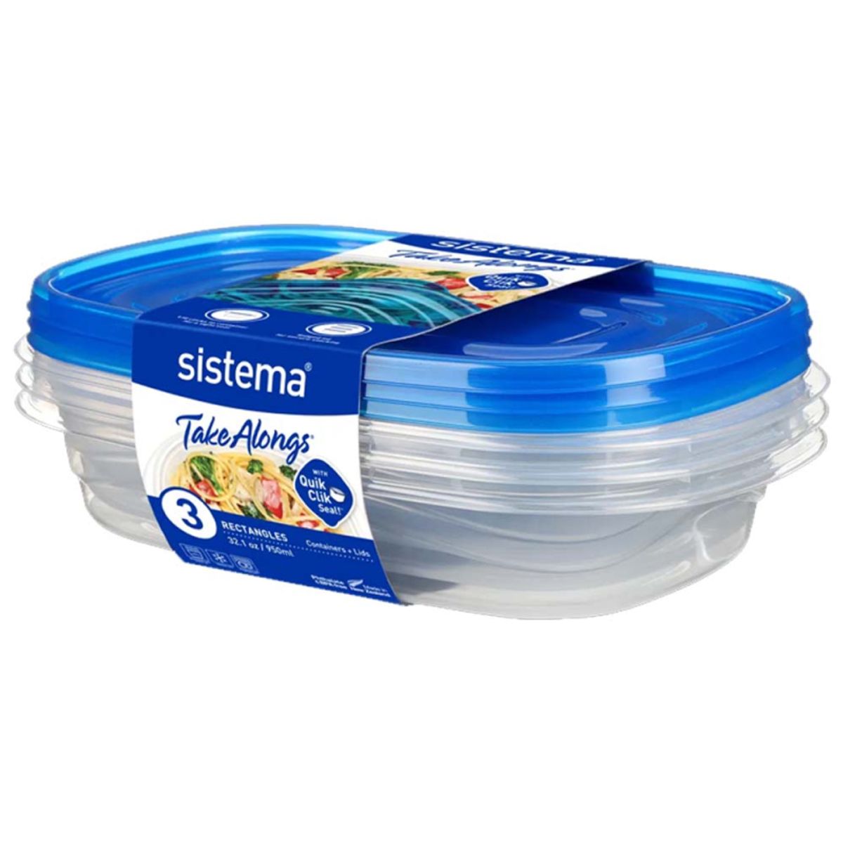 Sistema TakeAlongs plastbøtter 940 ml - 3 stk.