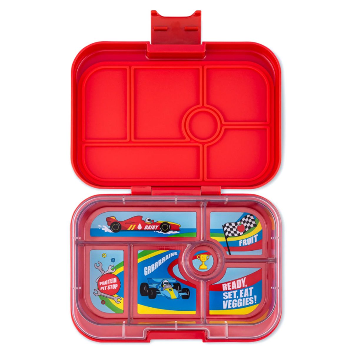 Yumbox madkasse med 6 rum - Roar Red Race Cars