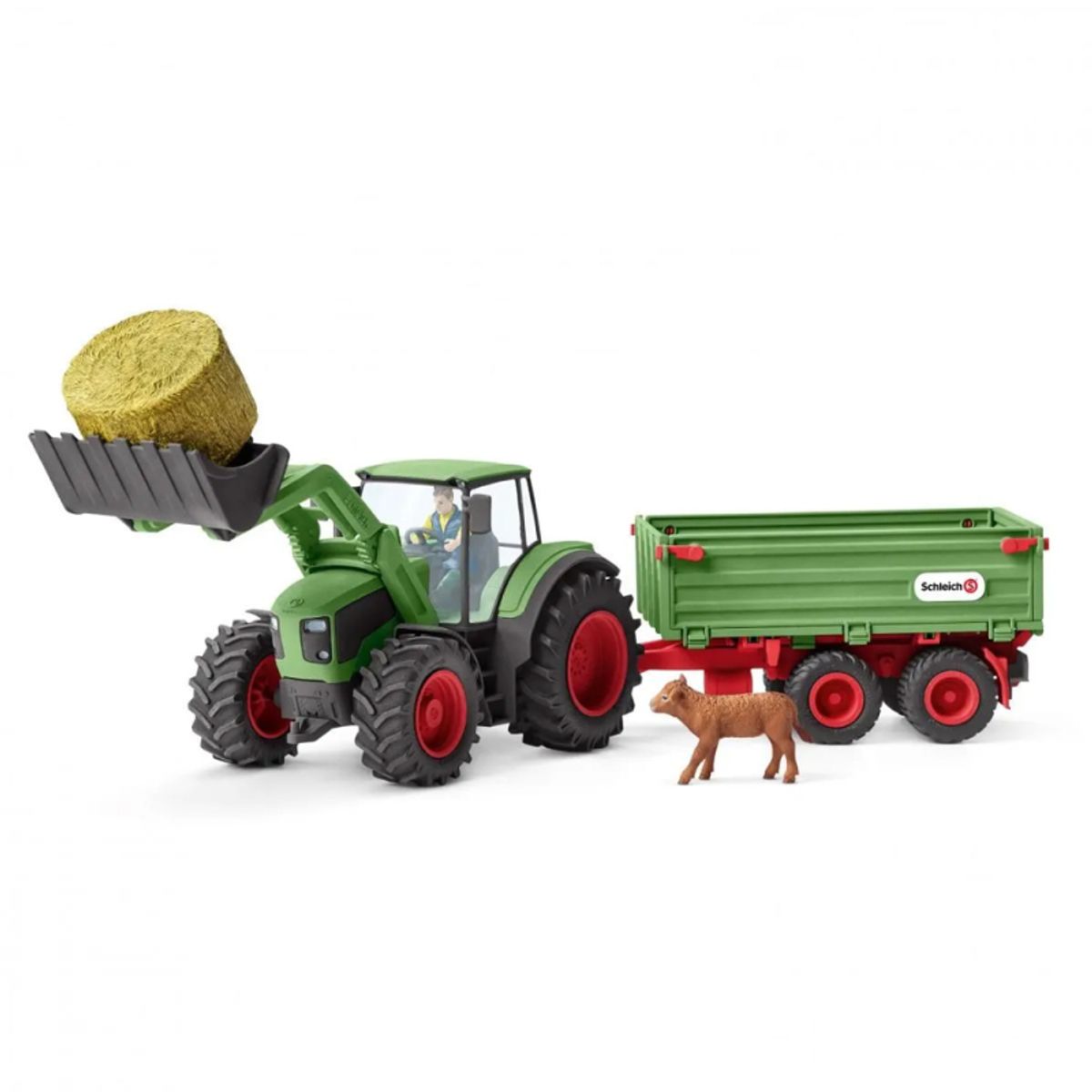 Schleich Traktor med anhænger