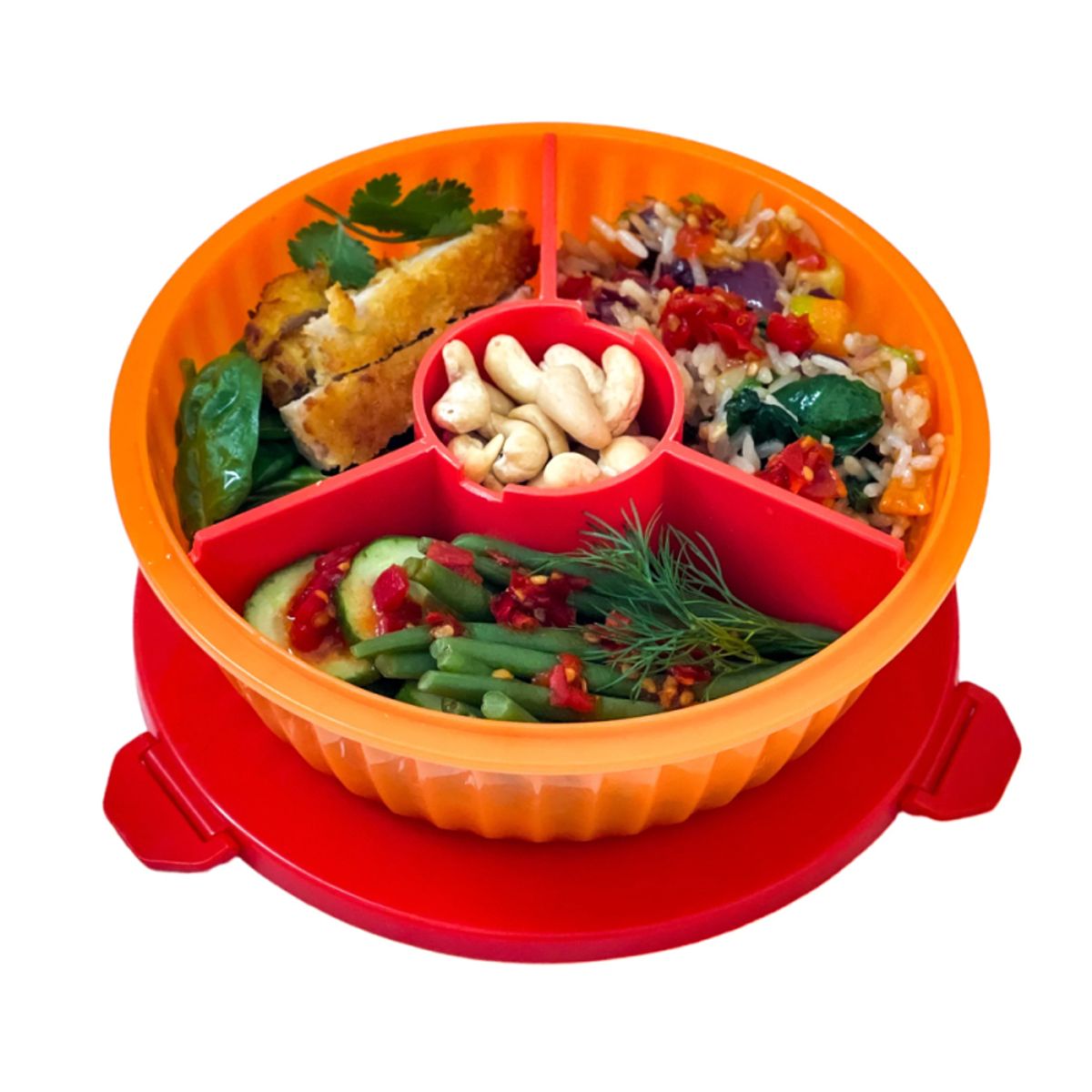 Yumbox Poke Bowl madkasse med skillevæg - Tangerine Orange