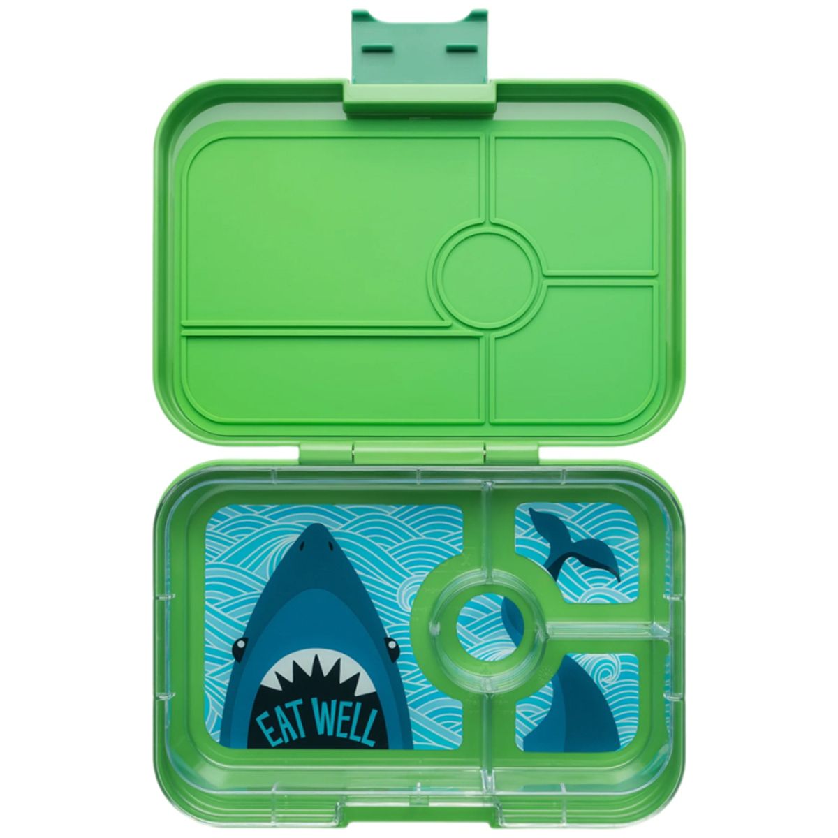 Yumbox Madkasse med 4 rum - Green Shark