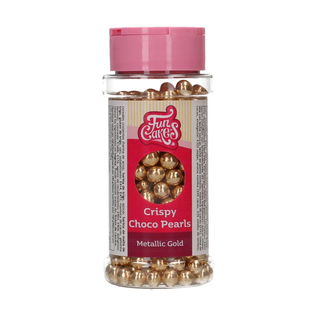 Crispy Chokoladekugler Metallic Gold - 60g, FunCakes