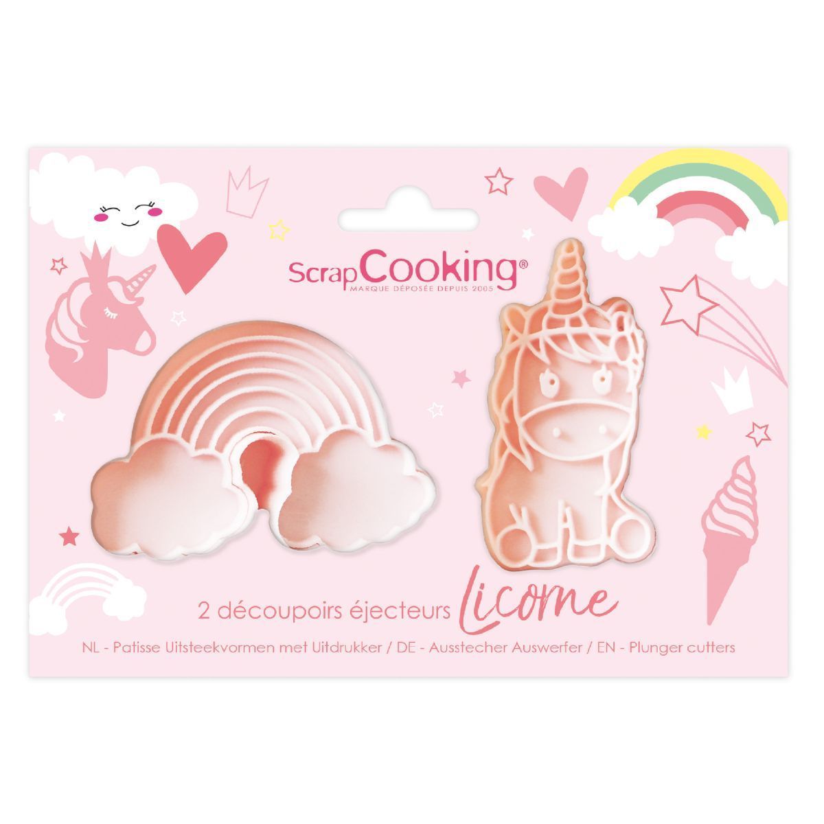 Scrapcooking - Unicorn, Udstikkersæt 2 dele