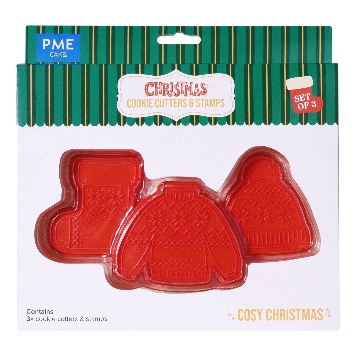 PME - Cookie Stamp Cozy Christmas, 3 stk.