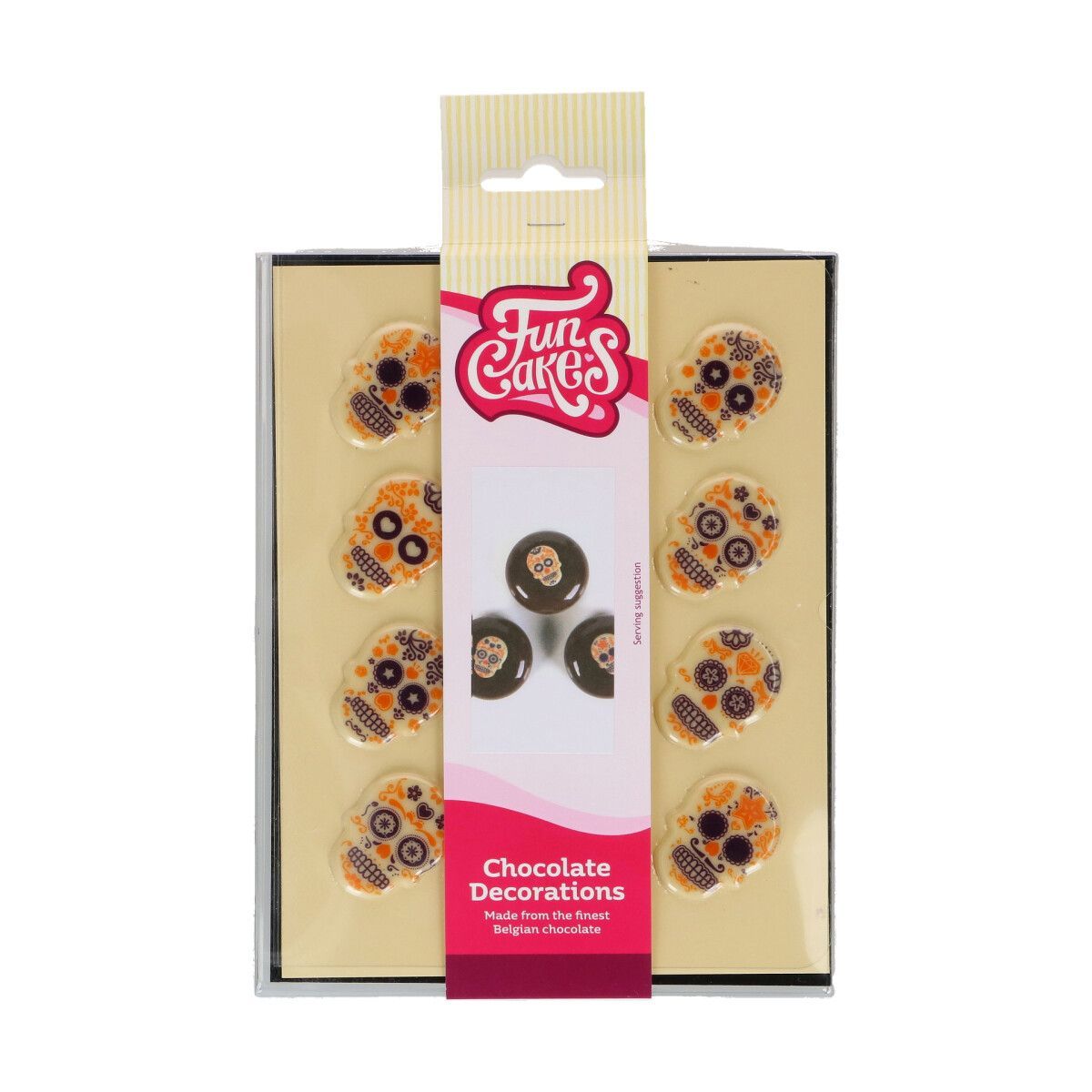 FunCakes Chokoladedekorationer Kranie - 12 stk.