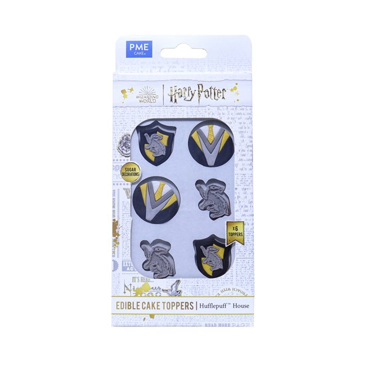 PME - Hufflepuff Spiselige Toppers, 6 stk