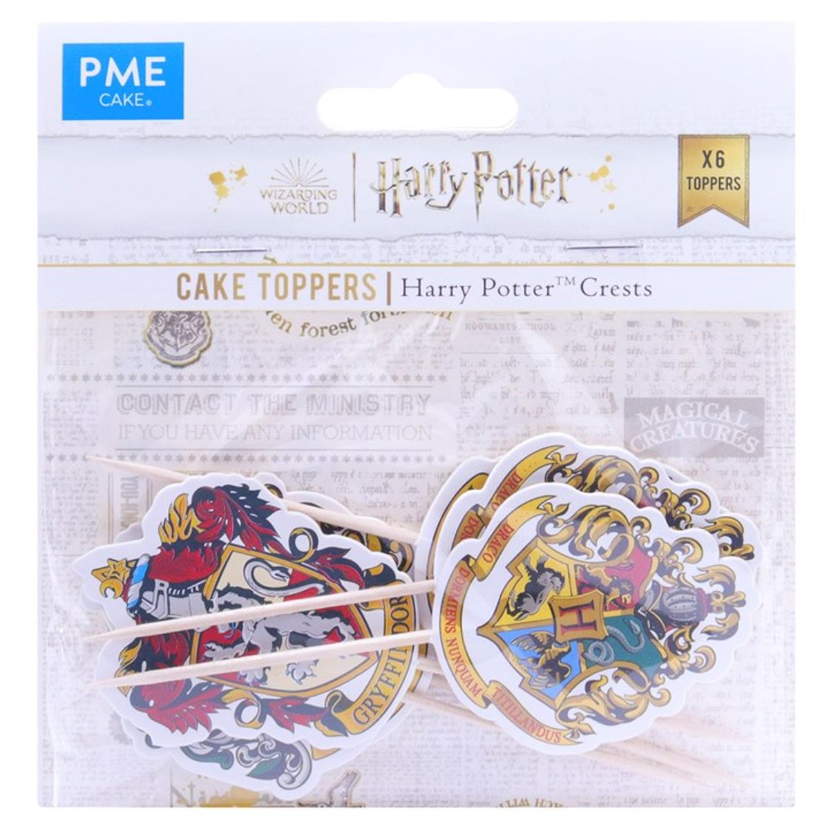 PME - Hogwartshuse Toppers, 6 stk