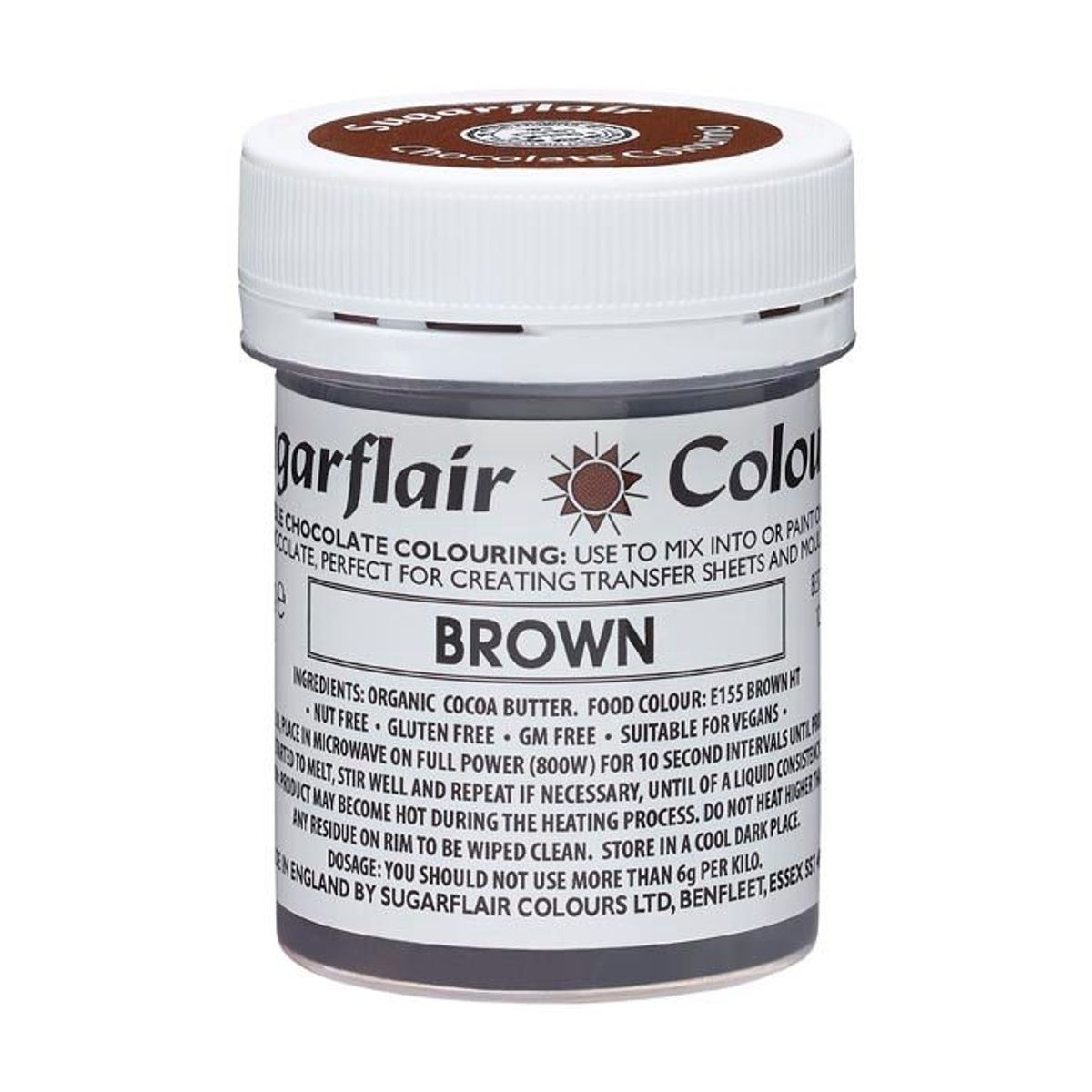 Chokoladefarve Brown 35 g - Sugarflair