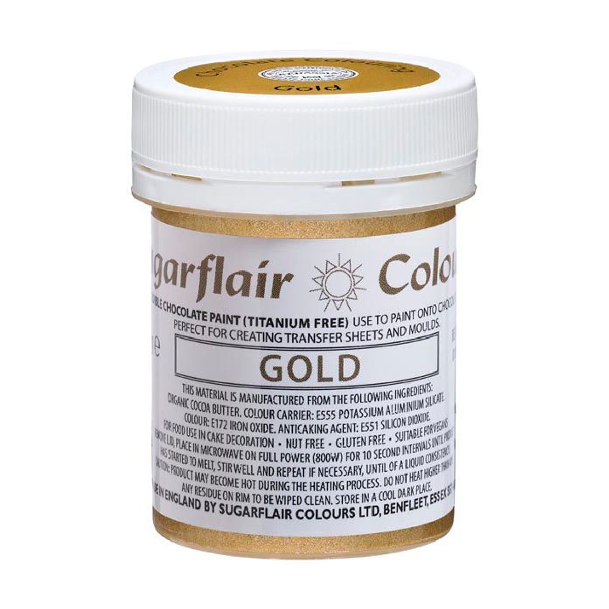 Chokolade maling Metallic Gold 35 g - Sugarflair