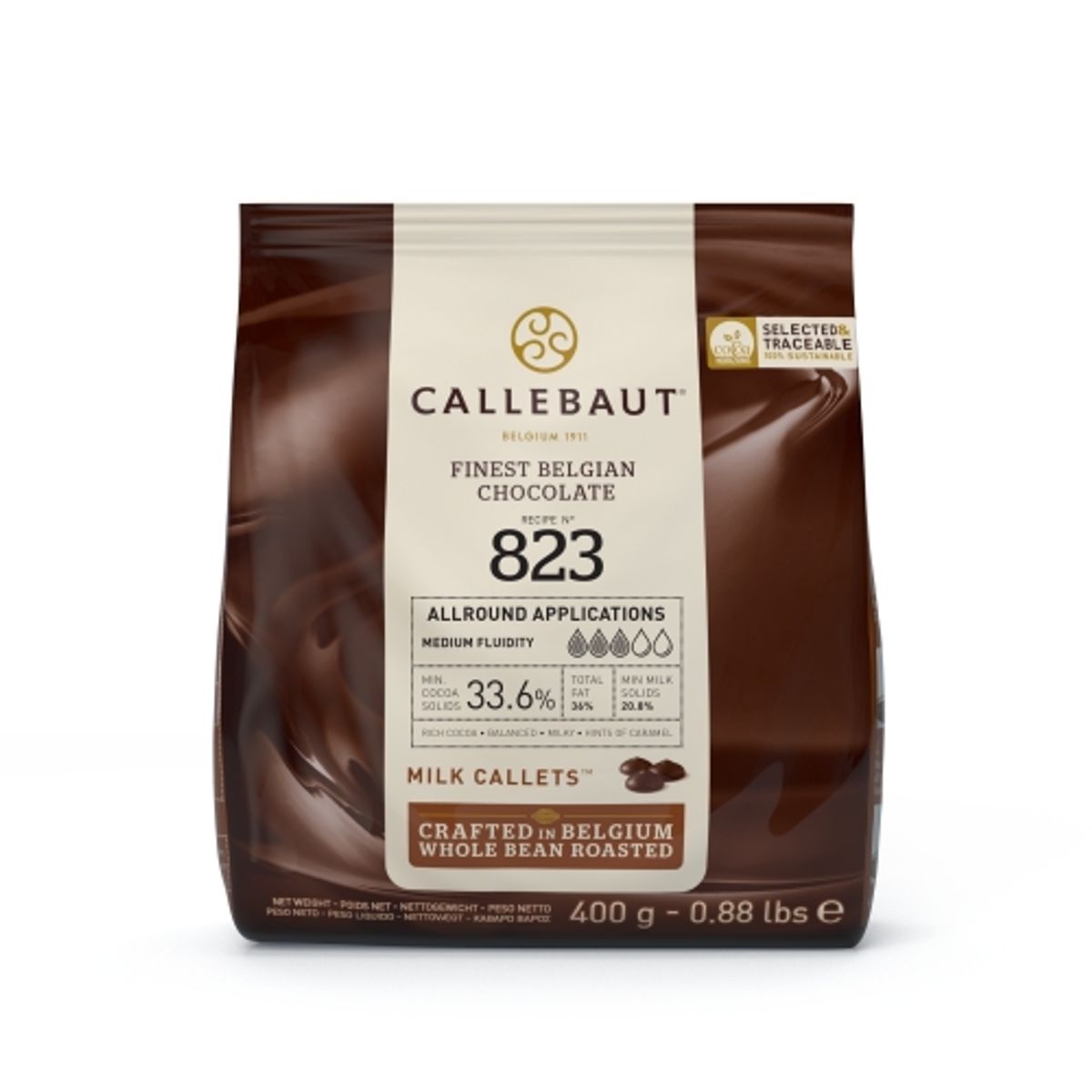 Callebaut Chokolade Callets lys 823 33,6% 400 g