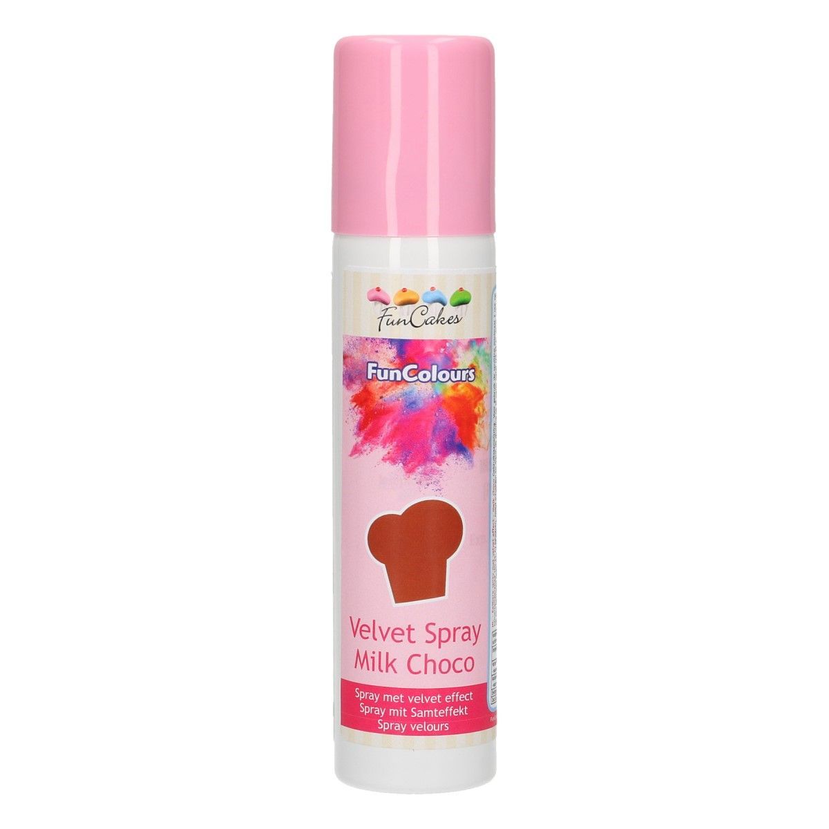 Velvet spray mælkechokolade 100 ml - FunCakes